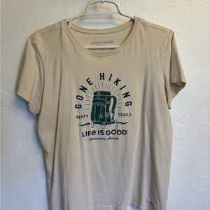 Life is Good Gone Hiking T-Shirt. Large